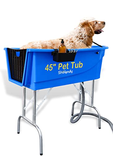 SHELANDY 45' Pet Grooming Bathtub Dog Wash Station | Heavy Duty Bathing Tub