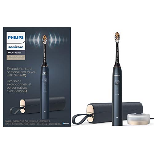 Philips Sonicare 9900 Prestige Rechargeable Electric Power Toothbrush with SenseIQ, Midnight, HX9990/12