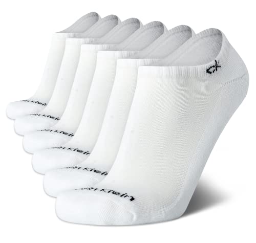 Calvin Klein Men’s Socks – No Show Low Cut Athletic Socks (6 Pack), Size 7-12, White