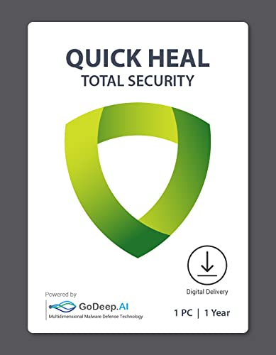 Quick Heal Total Security Antivirus 2023 - 1 PC | 1 Device | 1 Year | Windows | Digital Delivery in 24 hours - No CD