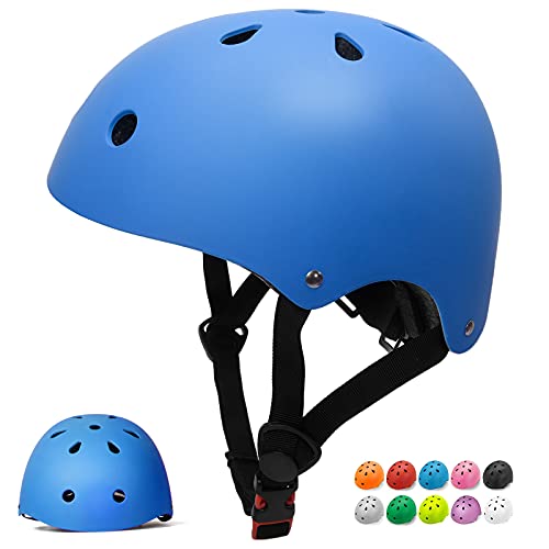 Glaf Toddler Helmet Kids Bike Helmets for 2-8 Years Old Baby Girls Boys Multi-Sport Helmet Adjustable Skateboard Bicycle Helmet Lightweight 2 Sizes for Toddler to Youth (Blue, Small)