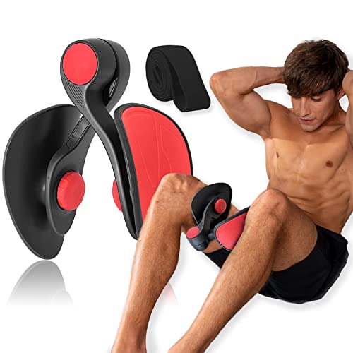 Thigh Master 35lb Pelvic Floor Muscle Repair Trainer Kegel Inner Thigh Exercise Workout Equipment Pilates for Home Workouts Hip Under Desk Exercise Men Women Black with Band