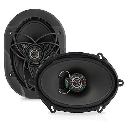 Lanzar Upgraded VX 6.8” Pair of 2 Way Car Speaker - Powerful 180 Watts 30 Oz Magnet Structure 4 Ohms 54 - 22KHz Frequency Response w/ 1” High Temperature Voice Coil and Neodymium Dome Tweeter - VX572