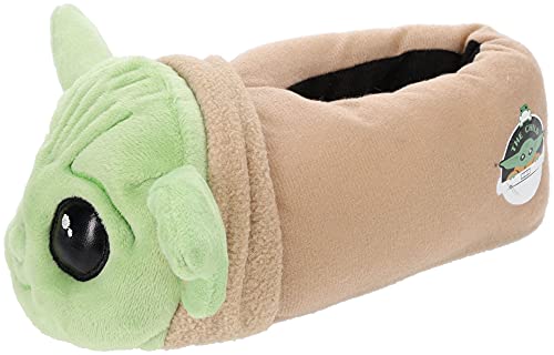 STAR WARS, Baby Yoda Boy’s Slipper Full Body, Green, Boy's Size 1/2