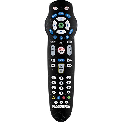 Skinit Decal Skin Compatible with Fios 2-Device Remote Control (P265) - Officially Licensed NFL Las Vegas Raiders Distressed Design