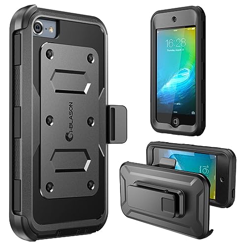i-Blason Armorbox Case Designed for iPod Touch 7/6/5, Full Body Case with Built-in Screen Protector for Apple iPod Touch 5th/6th/7th Generation, Black