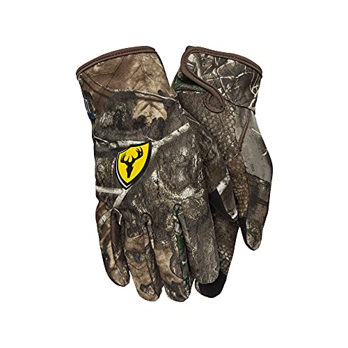 SCENTBLOCKER Shield Series S3 Warm Fleece Gloves, Touch Screen Gloves for Men (Realtree Edge, Medium)