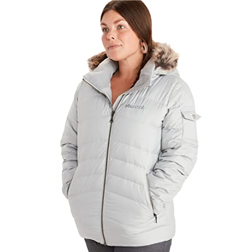 MARMOT Women’s Ithaca Puffer Jacket | Down-Insulated, Water-Resistant, Glacier Grey, X-Large