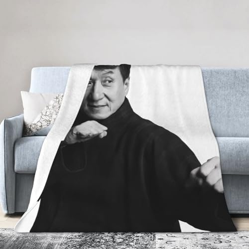 Jackie Chan Blanket Soft Flannel Fleece Throw Blanket Pattern Warm Plush Blankets 50'x40'