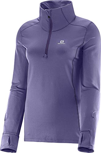 Salomon Women's Agile Half Zip Mid Jacket, Artist Grey-X, Small