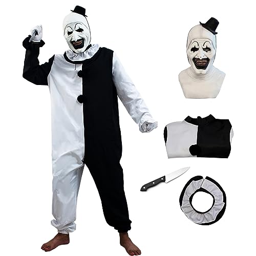 Halloween Clown Costume Bodysuit Art The Clown Cosplay Evil Killer Funny Costume Men and Women art the clown