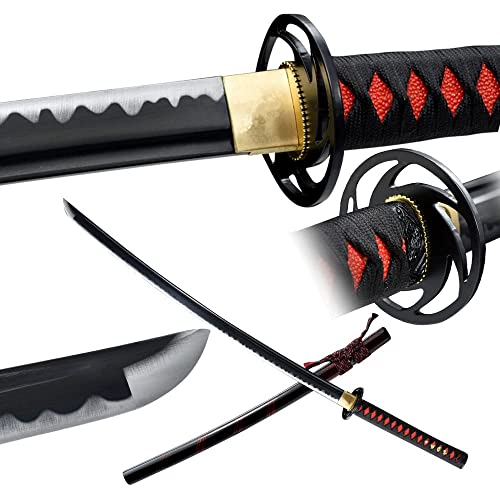 OYZ Handmade Japanese Katana Sword 1045 Carbon Steel Real Steel Swords Samurai Swords Full Tang
