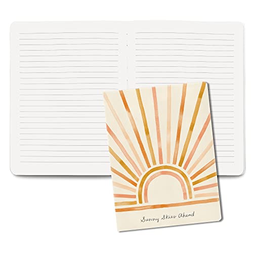 Studio Oh! Medium Deconstructed Journal Sunny Skies Ahead - 6.5' x 8.25' Hardcover Notebook with Full-Color Artwork, 192-Lined Pages & Lay-Flat Binding - for Notes, Reminders & More (Sunny Skies Ahead)