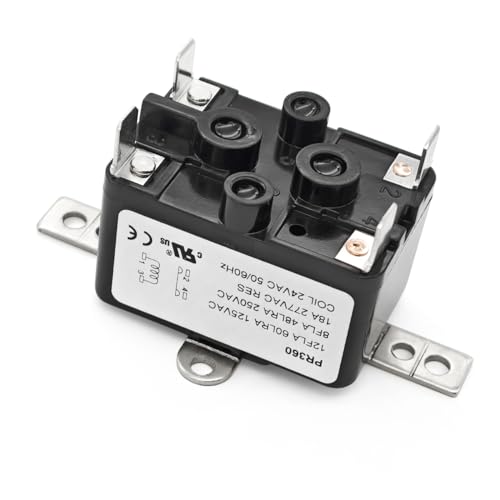 AUCELI 24V Car Fan Relay, 90-380 AC Fan Relay AC Switch SPST, Compatible with HVAC Coleman Furnace Blower Humidifier, Blower Heat Sequencer Relay, Universal fit