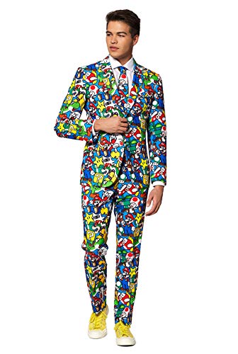 OppoSuits Men's Party Funny Crazy Prom Suit Costume for Everyday Comes With Jacket, Pants and Tie