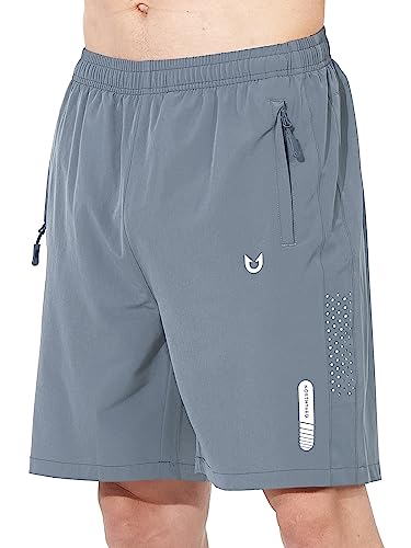 NORTHYARD Men's Athletic Running Shorts Quick Dry Workout Shorts 7'/ 5'/ 9' Lightweight Sports Gym Basketball Shorts Hiking Exercise CLOUDGREY S