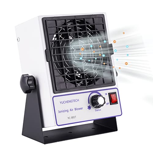 YUCHENGTECH Ionizing Air Blower Anti Static Ionizer Static Eliminator ESD Ionizer Static Elimination Fan Benchtop DC Type (110V)