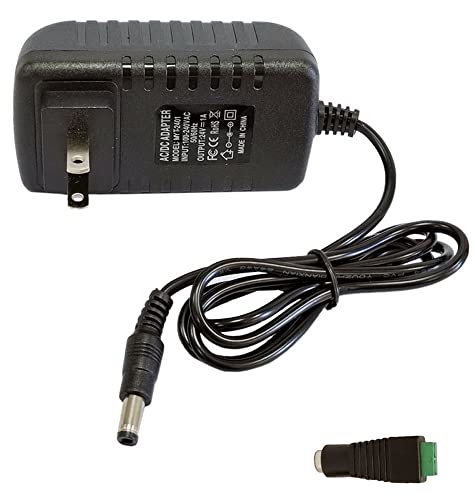 MTYTOT 24V 1A Power Supply 100-240V AC to DC 24Volts 1A 24W Converter Transformer Switching 24V 1 Amp Power Adapter Supply with 5.5mmx2.5mm Plug for LED Strip Light CCTV Camera DC Pump