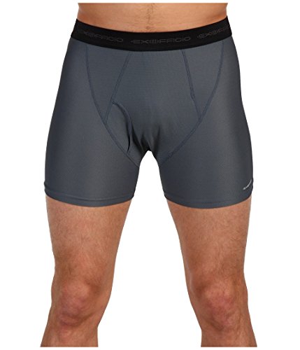 ExOfficio Men's Give-N-Go Boxer Brief Single Pack, Charcoal, Medium