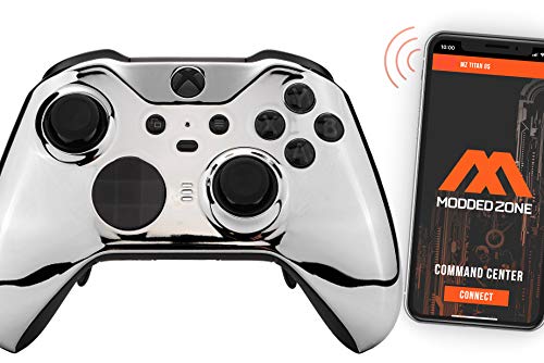Modded Zone MODDED Custom Controller Compatible with Xbox ONE Elite Series 2 (with 3.5 Jack) for All Major Shooter Games… (Multiple Designs Available) (Chrome Silver)