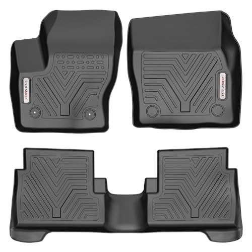 YITAMOTOR Floor Mats Compatible with Ford Escape, Custom Fit Floor Liners for 2013-2019 Ford Escape, 1st and 2nd Row All Weather Protection, Black