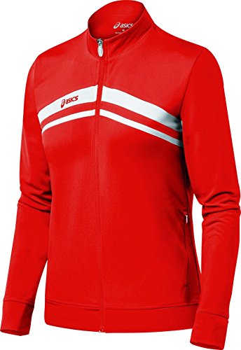 ASICS Women's Cabrillo Jacket,Red/White,Medium