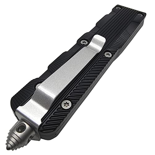 JEWUNO PNA Outdoor Survival Tactical Camping Knife EDC Zinc Alloy Handle Black Blade