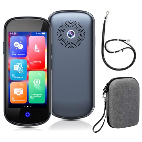 Winonela V12 Language Translator Device No WiFi Needed, AI Voice Translator for All Languages, 139+ Language Online Translation, 4' HD Offline/Photo Translation for Travel/Business/Study