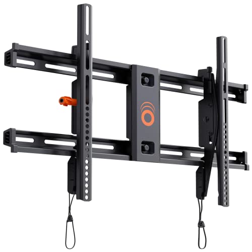 ECHOGEAR Wall Mount TV Bracket for TVs Up to 90' - Low Profile Design Tilts to Eliminate Glare - Includes Drilling Template & Can Be Leveled After Install - UL Listed for Safety