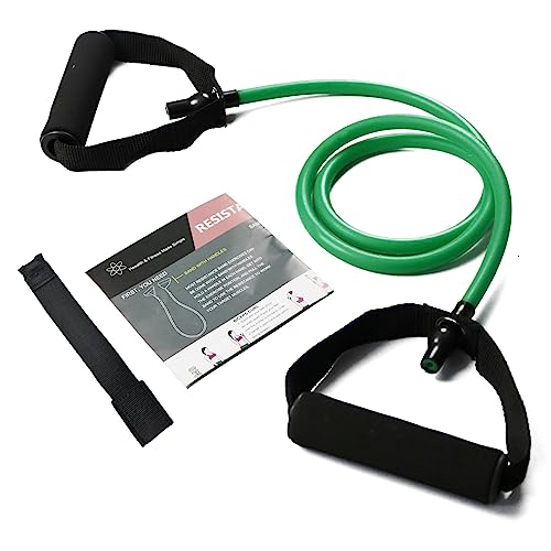 Resistance Bands with Handles, Single Resistance Bands, Exercise Bands with Handles, for Resistance Training, Physical Therapy, Home Workouts, Fitness, Pilates, Boxing Strength Training (30lbs)