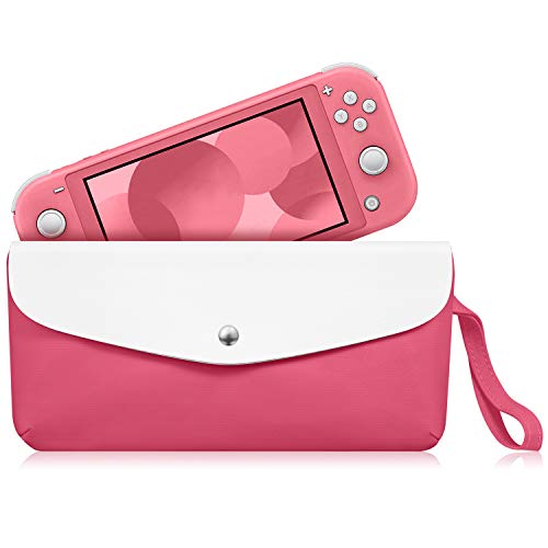 Fintie Carrying Case for Nintendo Switch Lite 2019 - Portable Travel Bag Protective Sleeve Pouch w/ Side Pocket, Game Card Slots, Holding Strap for Nintendo Switch Lite and Accessories, Living Coral