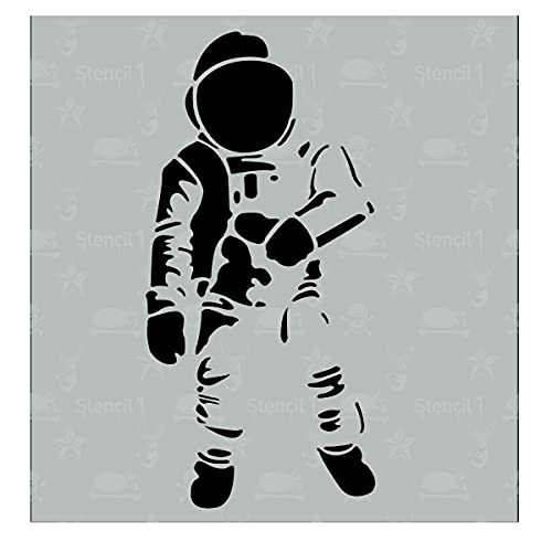 Stencil1 Astronaut Stencil, 5.7 x 6 inches | Reusable Stencils, Space Hollow, Portable Paper, Cartoon, DIY for Wall Makeover