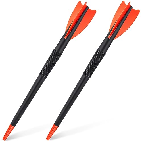 Wettarn 2 Pcs 300 Gram Training Javelin Track and Field Javelins Soft Plastic Javelin for Kids Adults School Competition Throwing Practice Indoors or Outdoors Equipment (Classic Style, Orange, Black)