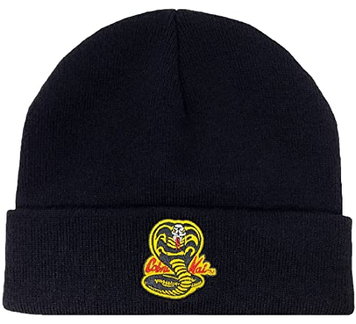 Ripple Junction Cobra Kai Karate Dojo Logo Patch Adult Unisex 100% Acrylic Cuffed Knit Beanie Hat Black