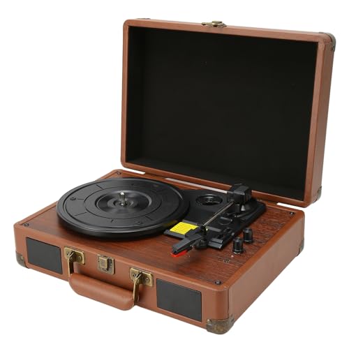 Record Player, 3 Speed Stereo 5.0 Turntable Phonograph Small with Dust Cover for Living Room (US Plug)
