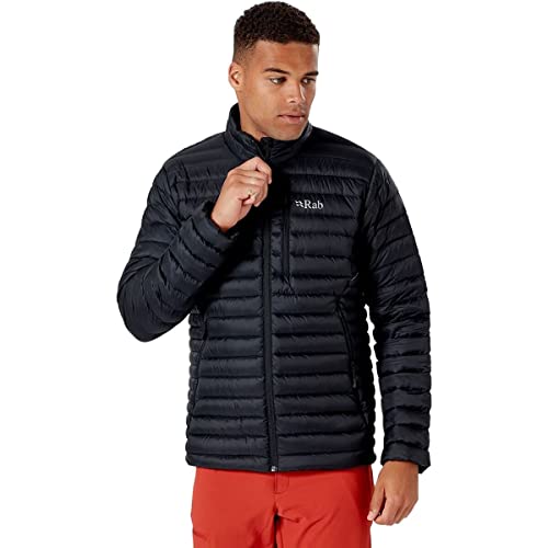 RAB Men's Microlight Down Jacket for Hiking, Climbing, & Skiing - Black - X-Large