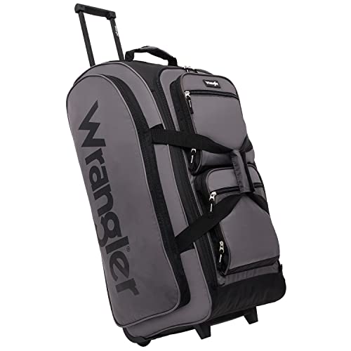 Wrangler 30' Wesley Rolling Duffel Bag, Charcoal