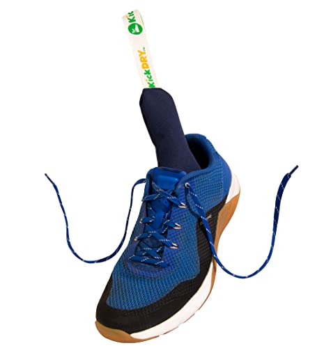 KickDry Fresh Linen Scented Shoe Dryer, Deodorizer, and Freshener - Compact, Portable Shoe Odor Eliminator, Remover, Neutralizer & Moisture Absorber for Shoes, Cleats, Boots, Gym Bag, Bathrooms & more
