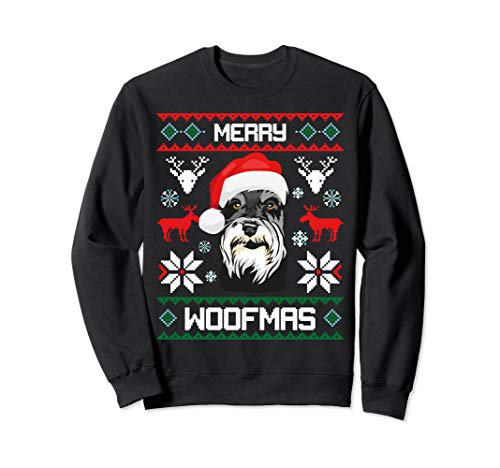 Miniature Schnauzer Merry Woofmas Gift For Christmas Clothes Sweatshirt