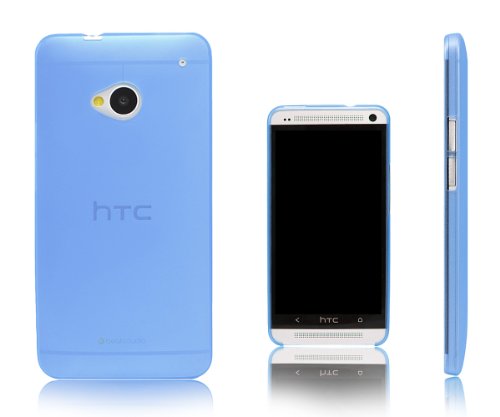 Xcessor Dark Magic Ultra Thin Hard Plastic Case for HTC One. Blue/Semi-Transparent