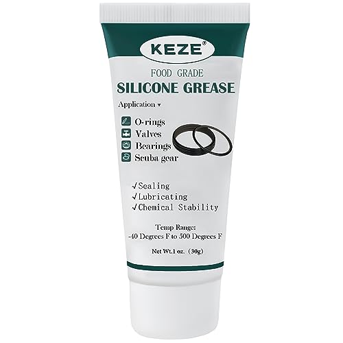 KEZE Waterproof Food Grade Silicone Lubricant Plumbers Grease for Valve Sealant Faucet O Rings 1 oz 1-Pack