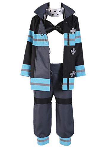 No. 8 Fire Force Kotatsu Tamaki Cosplay Costume Fire Fighting Suit Halloween Costume Full Set (Female XXL) Multicoloured
