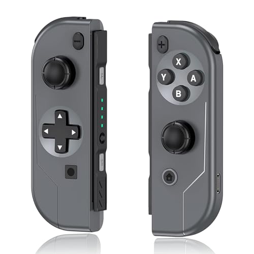 YCCTEAM Wireless Joypad Controller Compatible with Switch, Replacement for Switch Joypad, Wireless Left and Right Controllers Support Motion Control/Dual Vibration (Grey)