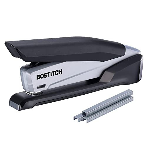 Bostitch Office InPower Desktop Eco-Friendly Stapler, One-Finger Technology, Jam-Free, Includes 210 Staples, Black (1100)