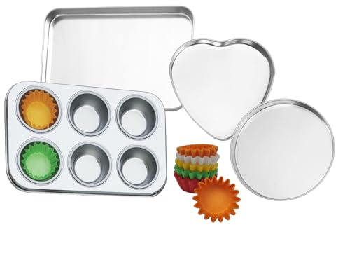 Deluxe Pan Set Compatible with Easy Bake Ultimate Oven | Includes 60 Cupcake Liners THAT WILL FIT, UNLIKE OTHERS!! | Kids' Accessories for Cooking Easy Bake Oven Mixes