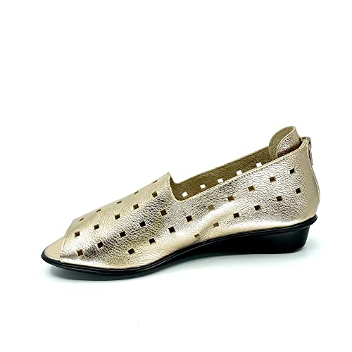 Sesto Meucci Women's Evonne Flat Shoes, Platino Metallic, 10 US