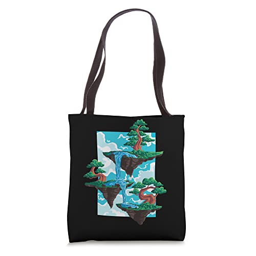 Floating Bonsai Island Japanese Bonsai Tree Tote Bag