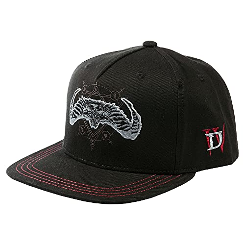 JINX Diablo IV Return to Darkness Baseball Snap Back Hat, Black, Adult Size