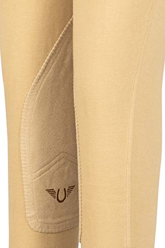 TuffRider Girl's Starter Lowrise Pull-On Jods Breech, Light Tan, 8