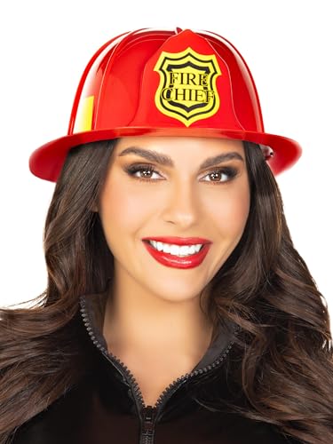 Leg Avenue Women's Fireman's hat, Red, One Size
